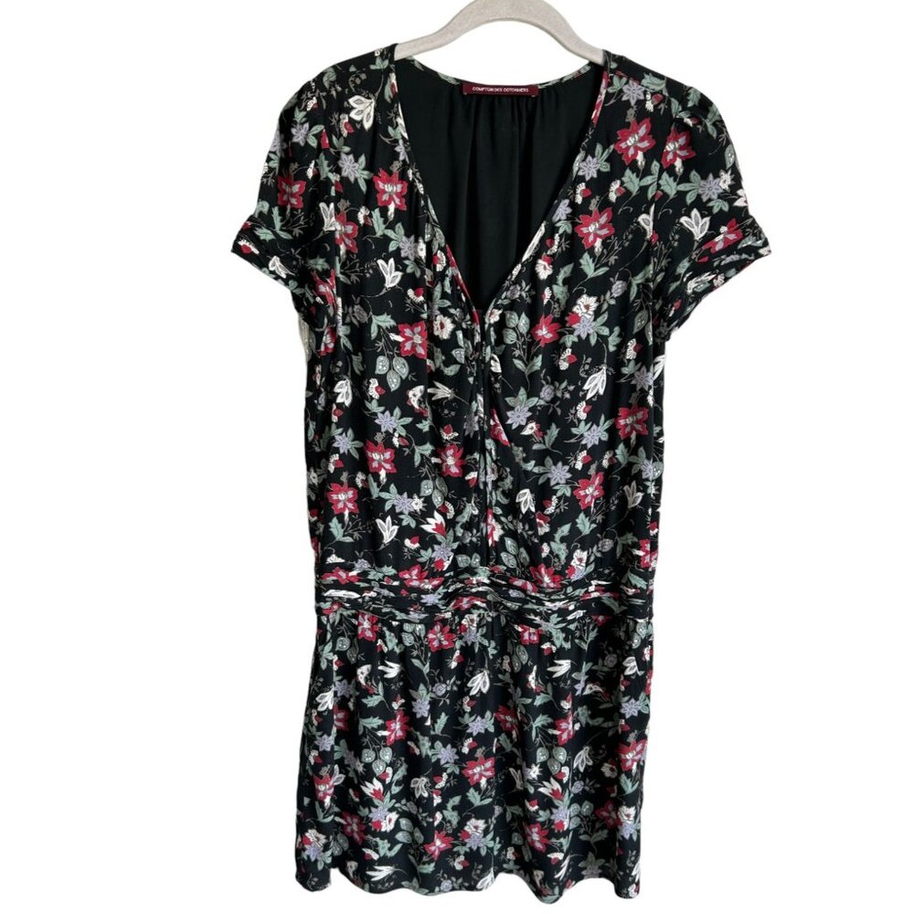 Comptoir des Cotonniers Multicolor Floral Dress in Black - Size EU 40 (M)